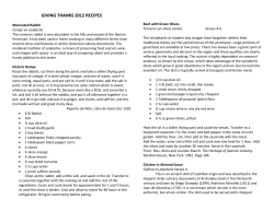 giving thanks 2012 recipes
