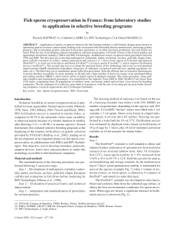 Fish sperm cryopreservation in France
