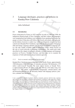 3 Language ideologies, practices and policies in Kanaky/New