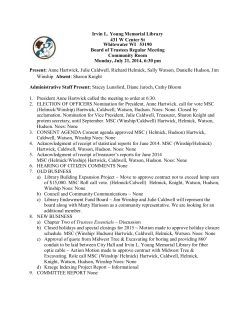 July 21, 2014 regular meeting minutes