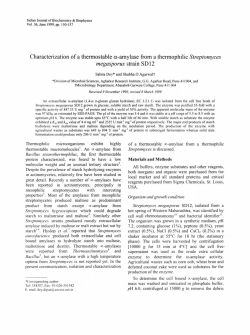 Characterization of a thermostable a
