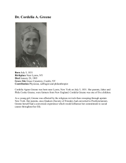 Dr. Cordelia A. Greene