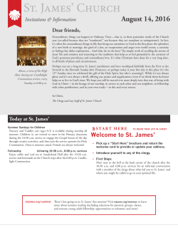 August 14 - 20 - St. James` Church
