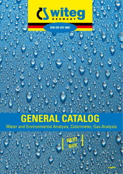 Water and Environmental Analysis, Colorimeter, Gas Analysis