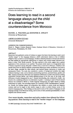 Does learning to read in a second language always put the child at