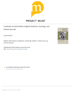 Casebooks in Early Modern England - muse.jhu.edu