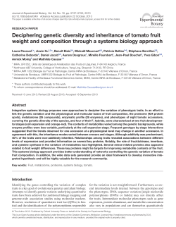 Deciphering genetic diversity and inheritance of