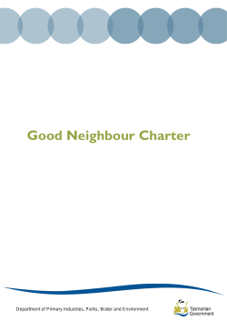 Good Neighbour Charter - Department of Primary Industries, Parks