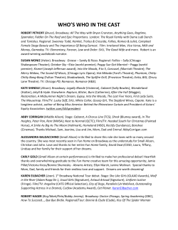 Tour Cast Bios - PlayhouseSquare