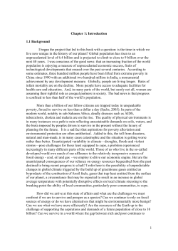 1 Chapter 1: Introduction 1.1 Background I began the project that led