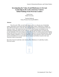 Investigating the Value of and Hindrances to Servant Leadership in
