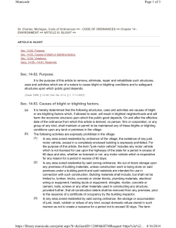 Sec. 14-52. Purpose. Sec. 14-53. Causes of blight or blighting