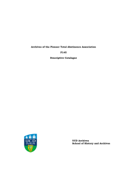 Archives of the Pioneer Total Abstinence Association P145