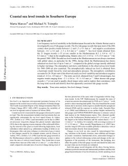 Coastal sea level trends in Southern Europe