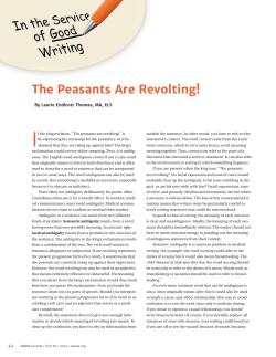 The Peasants Are Revolting!