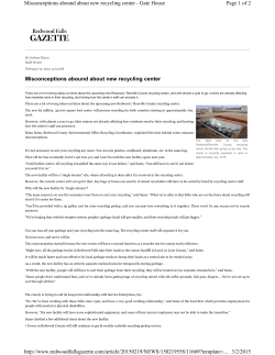 Misconceptions abound about new recycling center