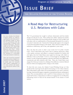 A Road Map for Restructuring US Relations with Cuba
