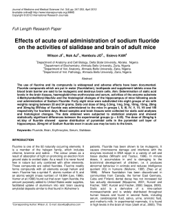 Effects of acute oral administration of sodium fluoride on the