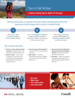Tips to Get Active - Nicotine Dependence Clinic