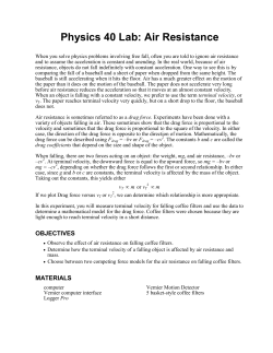 Modeling Air Resistance