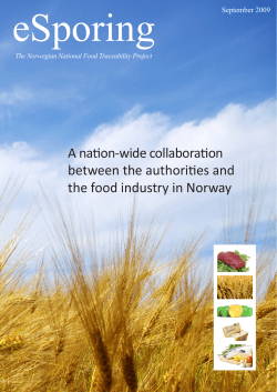 A nation-wide collaboration between the authorities and the food