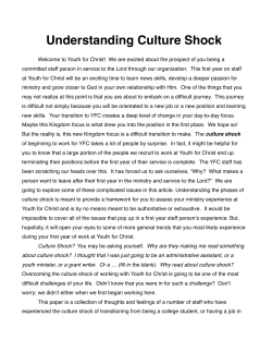 Overcoming Culture Shock