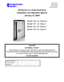 100 Series Vault Door