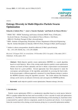 Entropy Diversity in Multi-Objective Particle Swarm Optimization