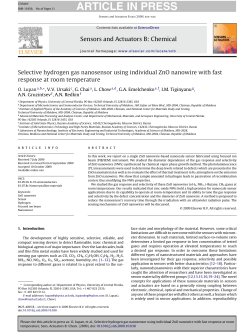 Selective hydrogen gas nanosensor using individual ZnO nanowire