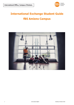 International Exchange Student Guide fBS Amiens Campus