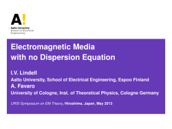 Electromagnetic Media with no Dispersion Equation