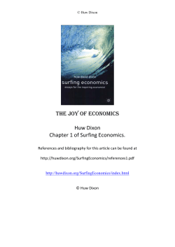THE JOY OF ECONOMICS Huw Dixon Chapter 1 of Surfing