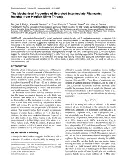 The Mechanical Properties of Hydrated Intermediate Filaments