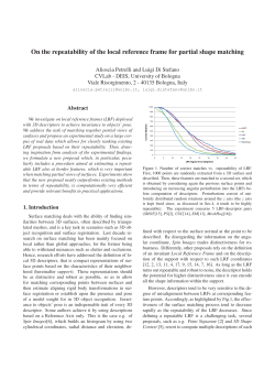 On the repeatability of the local reference frame for partial shape