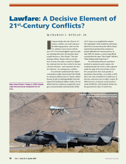 Lawfare: A Decisive Element of 21st