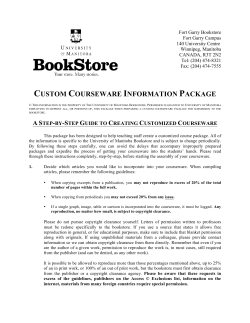 Custom Courseware Information Package