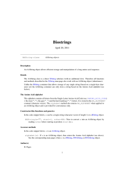 Biostrings - Bioconductor