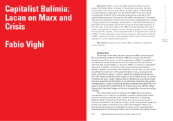 Capitalist Bulimia - Crisis and Critique
