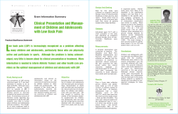 Clinical Presentation and Manage- ment of