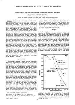 Observations of long period earthquakes accompanying - NL-FAN