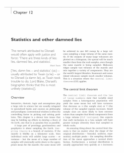 Chapter 12. Statistics and Other Damned Lies