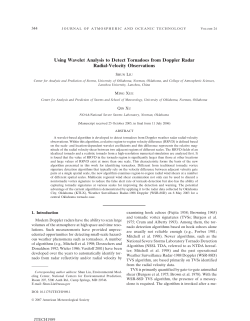 Using Wavelet Analysis to Detect Tornadoes from