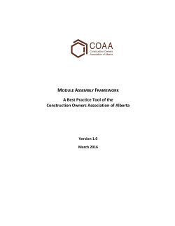 module assembly framework - Construction Owners Association of