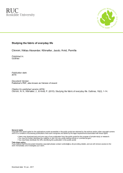 Studying the fabric of everyday life