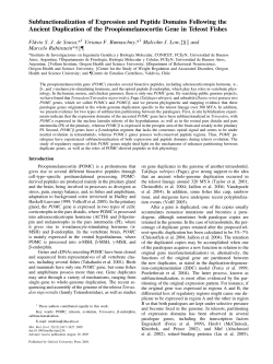 Subfunctionalization of Expression and Peptide