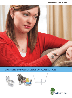 2015 remembrance jewelry collection