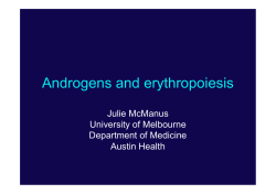 Androgens and erythropoiesis