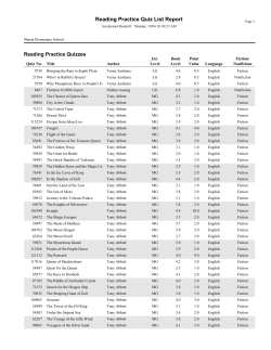 AR List By Author - Shasta Elementary School
