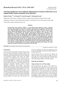 Chewing ameliorates stress-induced