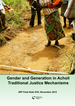 Gender and Generation in Acholi Traditional Justice Mechanisms